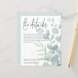 Budgeterad Bröllop - detaljer Eucalyptus-skripthöl