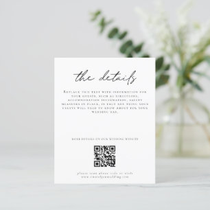 Budgeterad Bröllop Information QR-kodskripthölje