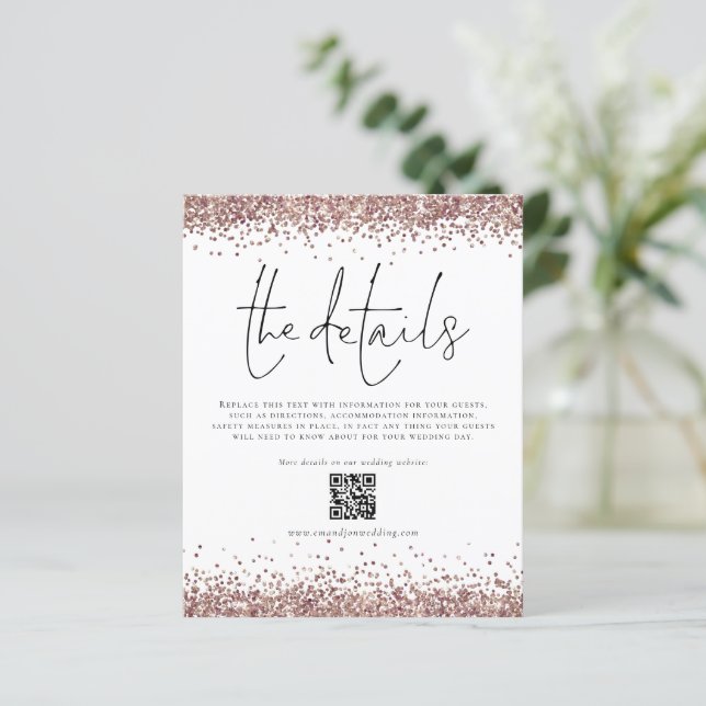 Budgeterad Bröllop Information QR-kodskripthölje (Stående Fram)