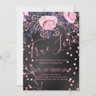 Budgeterad Bröllop Metallisk Se Rosegold Rosa Blom