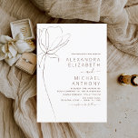 Budgeterad Bröllop-minimalistisk botanisk Blommigt Flygblad<br><div class="desc">Budgetminimalistiskt botaniskt Vår,  Fall,  Höst,  Sommarkonst Terracotta (terra cotta) och Neutralt Brown Earth Tone Boho Bohemian Sketch Bröllop Höst (Fall),  Vinter,  Vår eller Sommarinbjudan - innehåller vacker och elegant manustypografi för den speciella Bröllopsdagen Blommigt.</div>