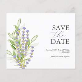 Budgeterad Bröllop spara datum Watercolor Lavender Flygblad