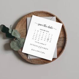 Budgeterad Chic Svarta och vita Bröllop spara datu Flygblad