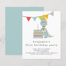 Budgeterad Cute Dinosaur Cake 1:a födelsedagsinbju