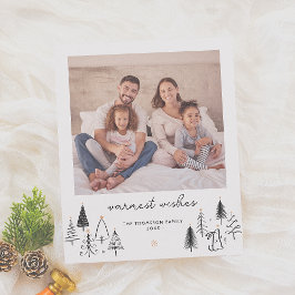 Budgeterad Cute Julgranar Hälsning Photo Helgdag