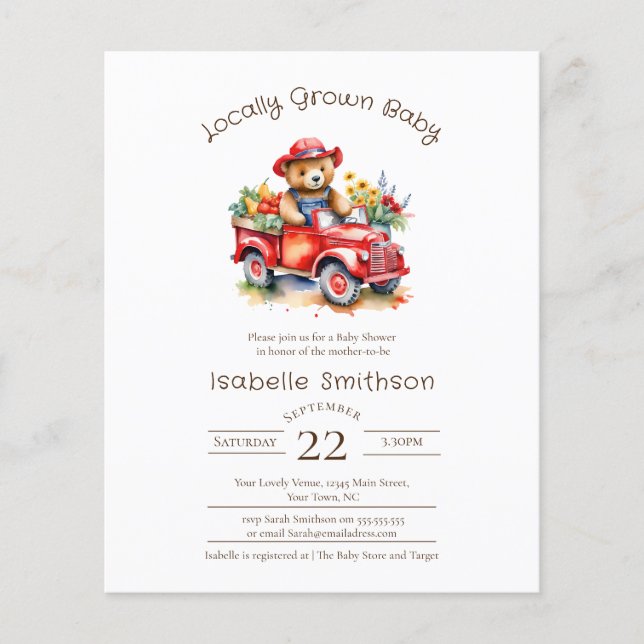 Budgeterad Cute Teddy lokalt odlad babyåda Pickup (Framsida)