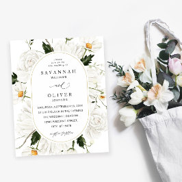 Budgeterad Daisy, vit Blommigt V3 Flygblad