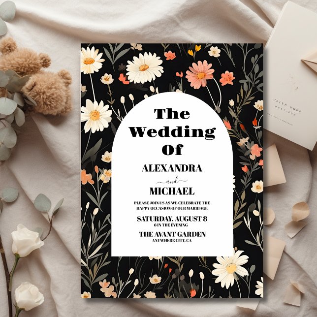 Budgeterad Elegant Boho Wildblomma Bröllop Reklamblad (Skapare uppladdad)