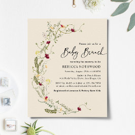 Budgeterad Elegant Boho Wildblomme Wandech Baby Br