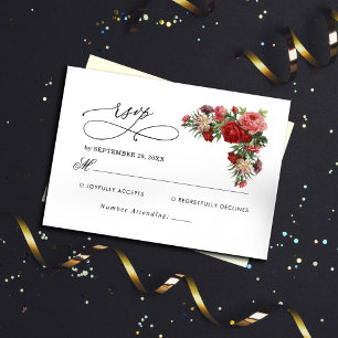 Budgeterad Elegant Bouquet Bröllop OSA Kort