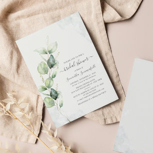 Budgeterad Elegant Eucalyptus Inbjudningskort för