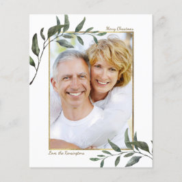 Budgeterad Elegant Eucalyptus julfotto Helgdag