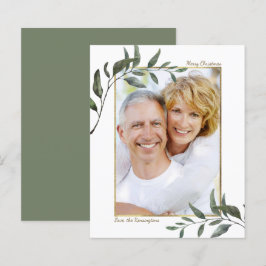 Budgeterad Elegant Eucalyptus julfotto Helgdag