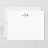 Budgeterad Elegant Femininskript Monogram Grått La