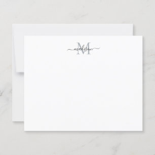 Budgeterad Elegant Femininskript Monogram Grått La