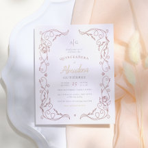 Budgeterad Elegant Ro Guld Ram Quinceañera Photo