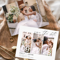 Budgeterad Elegant Spara datum 4 fotoinbjudningar