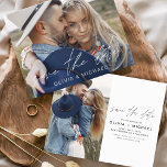 Budgeterad Elegant Spara fotografiet för handskriv Flygblad<br><div class="desc">Budgethandskrivna budgetkort för Bröllop spara datum som har ett foto på framsidan och baksidan. Korten Save the Date Fall,  Autumn,  Winter,  Vår eller Summer innehåller en modern handskriven typografi med kursiva skript som är elegant,  enkel och modern till använda efter att du har minimalistisk enkel bröllopsdag firande.</div>