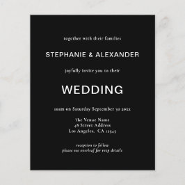 Budgeterad enkel inbjudan till svartvit QR-kod