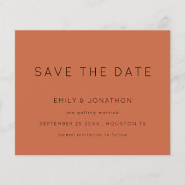 Budgeterad enkel typografi - Terracotta - spara da