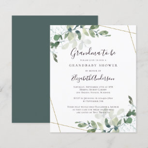 Budgeterad eukalyptus Grandma to be Baby Shower In