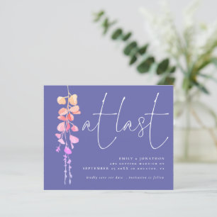 Budgeterad eukalyptus periwinkle at last Save Date