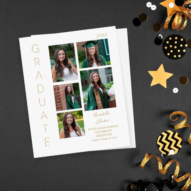 Budgeterad Färg glöd - Guld & vit 1 Student 6 foto (Skapare uppladdad)