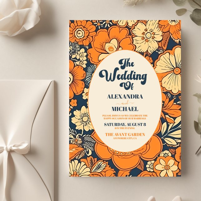 Budgeterad färgfull modern Groovy Retro 70-talets  Reklamblad (Skapare uppladdad)