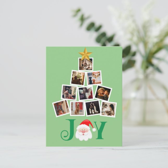 Budgeterad foto-Personlig Joy-jul Vykort (Stående Fram)