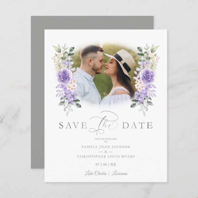 Budgeterad foto Romantisk Lila Shades Wandeans Brö (Fram/baksida)