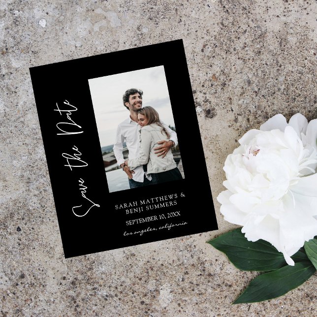 Budgeterad fotohandtypografi Spara datum B Flyer (Skapare uppladdad)