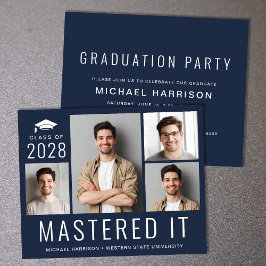 Budgeterad fotomallgrad, blå Studentfest