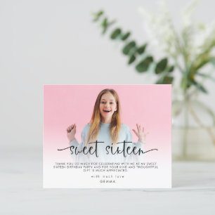 Budgeterad fotoöverlägg, Sweet sixteen, Tack