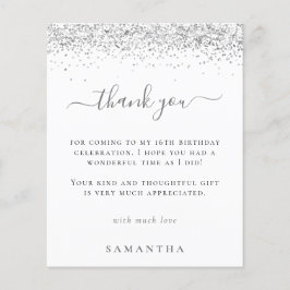 Budgeterad fotopapper för Silver Glitter 16 Tack