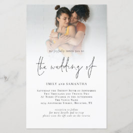 Budgeterad fotoskript för QR-kod, Lesbisk Bröllop