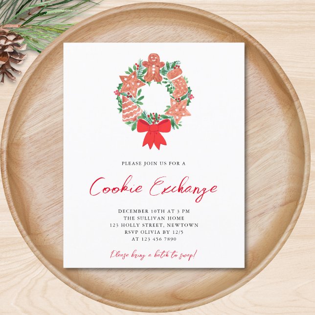 Budgeterad Gingerd Cookie Exchange Helgdag Inbjuda (Skapare uppladdad)
