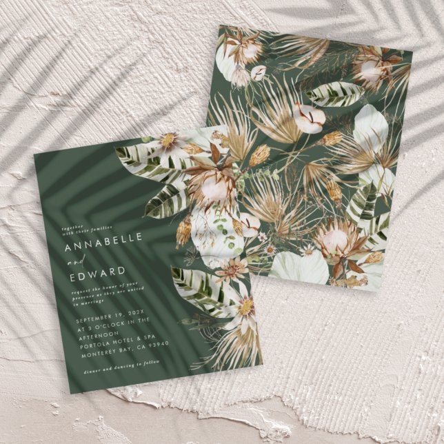 Budgeterad grönt bohemisk botanisk modern elegant (Skapare uppladdad)