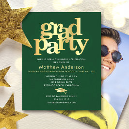 Budgeterad Grönt Guld Photo Grad Minimal Party Inb