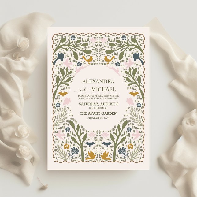 Budgeterad Grönt Woodland Fern Bröllop Reklamblad (Skapare uppladdad)