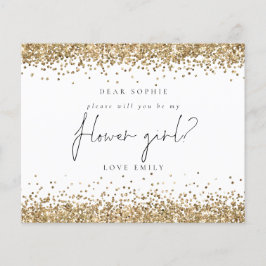 Budgeterad Guld Glitter-blomma flickbegäran