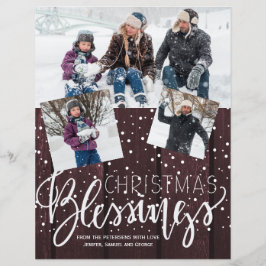 Budgeterad helgdag för julfotsolja på vintern reklamblad