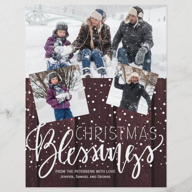 Budgeterad helgdag för julfotsolja på vintern reklamblad (Framsidan)