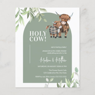Budgeterad Heliga Kow Greenery Arch Baby Shower In
