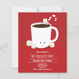 Budgeterad Hett Chocolate-inbjudan till julfest