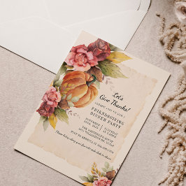 Budgeterad inbjudan till botaniska Pumpkin Friends