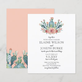 Budgeterad inbjudan till Cacti Wedding