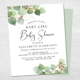 Budgeterad inbjudan till Eucalyptus Girl Baby Show