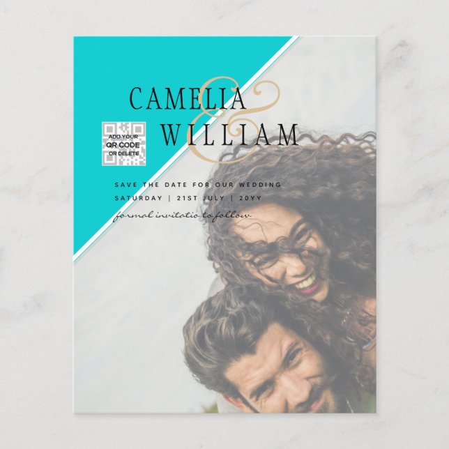 Budgeterad inbjudan till fotobröllop - blandat Fär Flygblad (Framsidan)