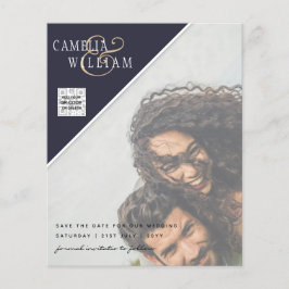 Budgeterad inbjudan till fotobröllop - blandat Fär Flygblad