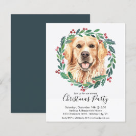 Budgeterad inbjudan till Hund för Golden Retriever